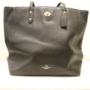 Coach Black Leather Tote